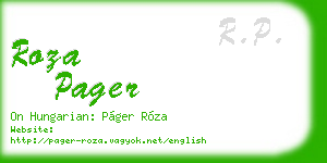 roza pager business card