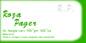 roza pager business card